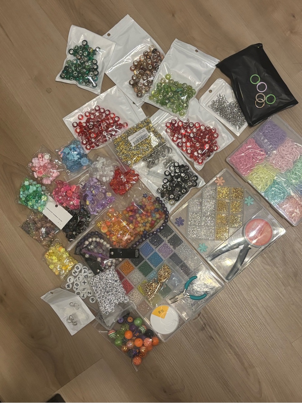 Assorted Craft Beads and Charms Pack - Multicolor